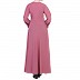 Embroidered umbrella dress abaya- Puce Pink Embroidered umbrella dress abaya- Puce Pink